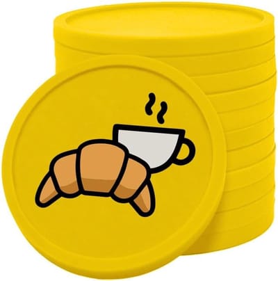 Consumptie Tokens - Plastic Munten - Evenementen Betalingen - Enkelzijdig Bedrukt - 29 mm Diameter - Geel