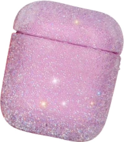 Hidzo hoes voor Apple's Airpods - Hard Case - Glitter - Paars