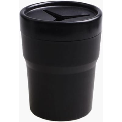Multifunctionele Mini Auto Afvalbak Bekerhouder Auto Afvalbak Auto Houder Dop Bevestigingen Zwart Plastic Interieur Accessoires zwart