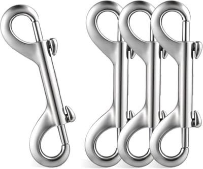 MTTProducts - Double Sided Snap Hooks - Metalen Carabiner - 3.5 Inch - Zink Levensduur - Hond Leash - Binnen en Buiten - Silver