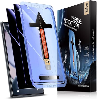 2-Pack Privacy Tempered Glass Screen Protector voor Samsung Galaxy S25 Ultra, Blijft Blijvend Schoon, Eenvoudige Installatie en Geschikt voor Hoesjes