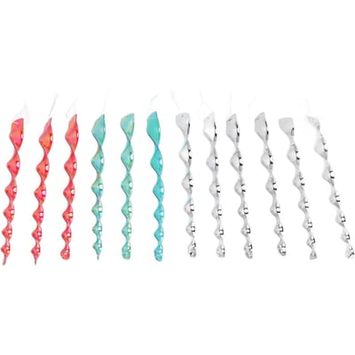 12 pcs Répulsifs Oiseaux Bâtons Suspendus Oiseaux Réfléchissants Effaroucheur Bâtons Spirales pour Éloigner les Oiseaux du Jardin Maison Patio white