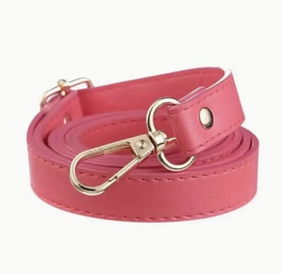 Luxe Lederen Tassenriem 2.0 model - donkerroze - 1.8 cm breed - Pink - bag strap - goud metaal - verstelbare riem - Tasriem - Schouderriem - Tas Riem - Tassen Riem - Accessoires Voor Tasje
