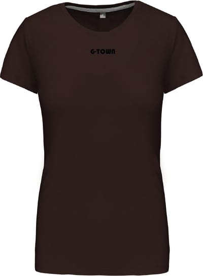 G-TOWN Dames T-shirt Ronde Hals Met Tekst Opdruk