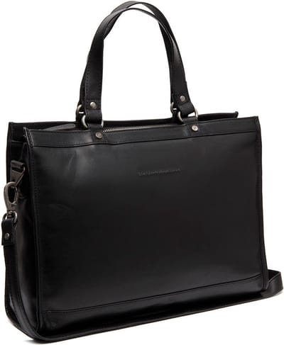 The Chesterfield Brand Laptoptas / Werktas - Dames - 15 inch - Leer - Waxed Pull Up - Zwart