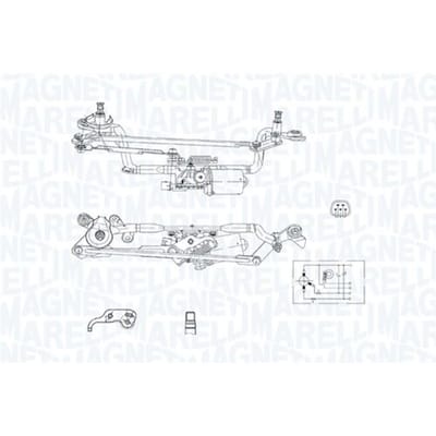 Voorruitreiniging - Ruitenwissermotor MAGNETI MARELLI 064377200010