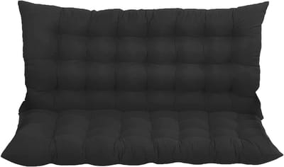 Vervangend Kussen - Schommelbank Kussen - Buiten Zitten - Verdikking 8cm - 120x100cm - Zwart