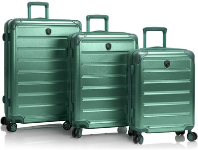 Heys Alumix 4 wielen Kofferset 3-delig met uitbreidingsplooi - Harde bagage - TSA slot - midnight green