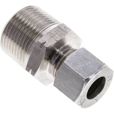 3/4'' NPT Buitendraad x 12L RVS Rechte Snijring Koppeling 315 Bar DIN 2353 - FL2S-MC-ST-034N-12-L