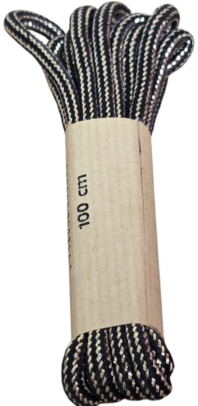 SL Bicolore Veters Voor Floris van Bommel Zwart Goud Metallic Uniseks - Zwart Goud - 100cm