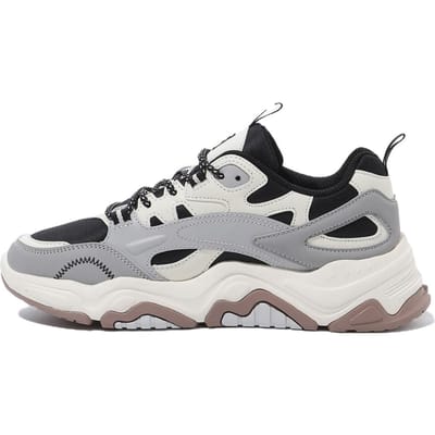 FILA Tiny Rumble V2 Comfortabele Dagelijkse Schokabsorberende Slijtvaste Lage Top Casual Schoenen Unisex sneaker Zwart Wit Grijs 1JM02757F_021 37.5 gray
