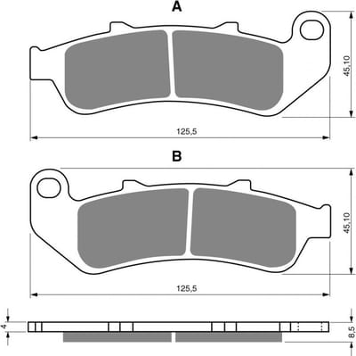 goud fren remblokje voor motor honda 1000 cbr 1993 tot 1999 avg/avd/arg/fp/nl/fs/ft/fv/fw/fx nieuw