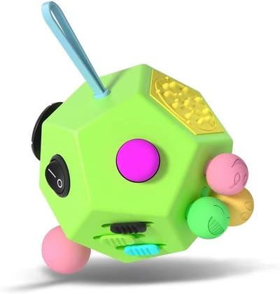 BOTC Fidget Dodecagon - 12-kant Speelgoed Kubus - verlicht stress en angst - Anti Depressie - voor Kinderen en Volwassenen -Groen