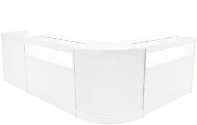 Luna led winkeltoonbankset - wit - 90cm hoog - cm60, tb60 & 2xb1200