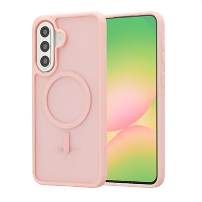 imoshion Hoesje - Geschikt voor Samsung Galaxy A57 (5G) - Color Guard Backcover met Magnetische Ring - Lichtroze