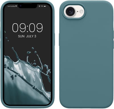 kwmobile telefoonhoesje geschikt voor Apple iPhone 17e / iPhone 16e - Hoesje met siliconen coating - Smartphone case in Arctische nacht