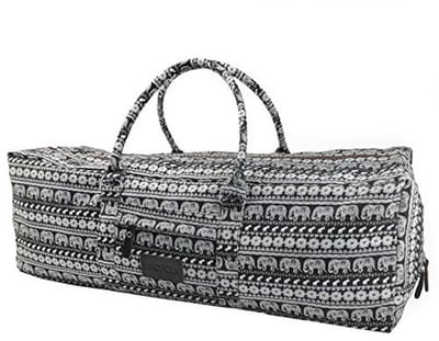 XL Yogamat Tas met Rits en Handvat - Extra Groot Canvas Patroon