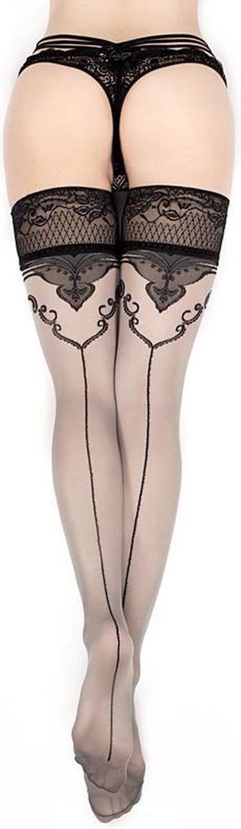 Studio Collants vrouwelijke kousen wit / zwart S/M