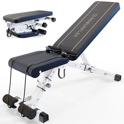 Verstelbare en Opvouwbare Trainingsbank voor Thuisgym - Gewichten Heffen en Krachttraining - 8 Posities - 317,8 kg Laadcapaciteit