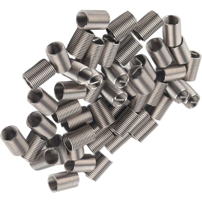 50 Stuks Draadinzetstukken Mannelijk Vrouwelijk Reductiemoer Reparatiegereedschap Roestvrij Staal Bevestigingsmiddel M10x1.253D