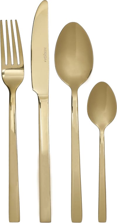 Mikasa - Bestekset - Ciara Diseno - Roestvrij Staal - Goud - 16-Delig