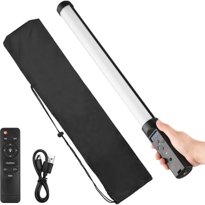 Handheld LED-videobuislicht Fotografie Invullichtlamp 3200K-5500K Dimbaar Ingebouwde batterij zwart