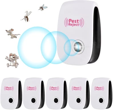 Effectieve Ultrasone Ongediertebestrijding - Set van 6 Elektronische Insectenbestrijders voor Binnen, Bescherming tegen Muggen, Muizen, Spinnen en Vliegen