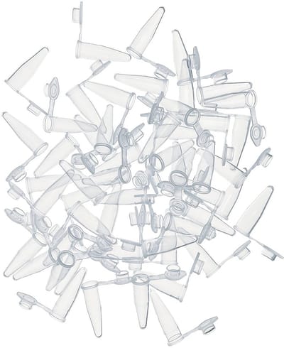 1000 stuks PCR-buizen 0,2 ml met platte dop voor microcentrifuge