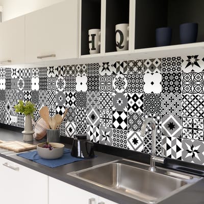Zelfklevende tegelmuurstickers voor keuken en badkamer - 30 Azulejos Micaelnia tegelstickers - 30 stickers 20x20cm