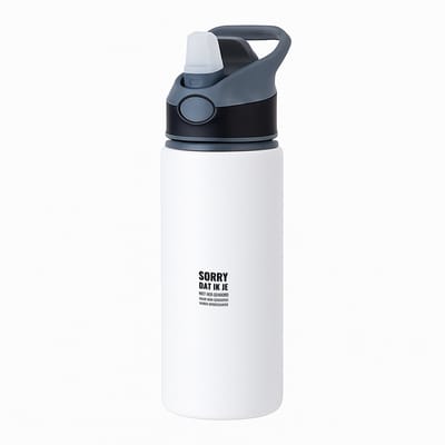 Hacebo® - sorry dat ik je niet heb gehoord maar mijn gedachten waren interessanter waterfles met rietje zwart - mensen die vaak dagdromen - interessante gedachtes - dagdromers - quotes - verjaardagscadeau - water fles - 650ML
