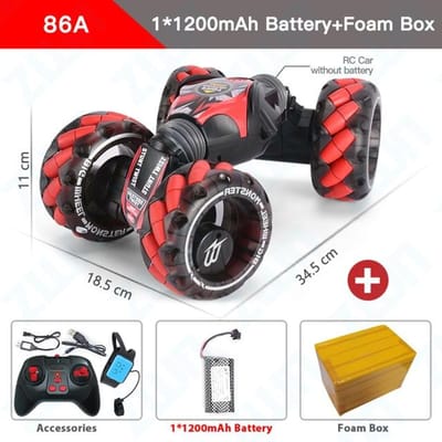 Nieuw 1:12 4WD RC Autoradio Gebaar Inductie Muziek Licht Stunt Afstandsbediening Auto off-Road Controle Jongens Speelgoed voor Kinderen Geschenken 1 battery