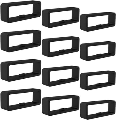 Verstelbare Rubber Horlogeband Lussen, Set van 12, Geschikt voor 18 mm, 20 mm en 22 mm Horlogebanden, Duurzaam en Flexibel