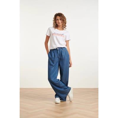 Smashed Lemon Wide leg tencel broek |