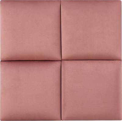 Gestoffeerde wandpanelen Carpino set van 4 fluweel 30x30 cm roze [neu.haus]