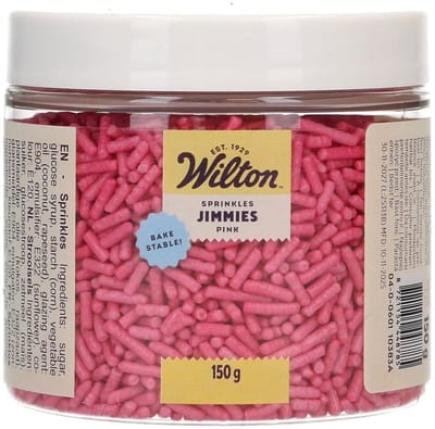 Wilton Jimmies - Roze - 150g - Eetbare Taartdecoratie - Strooisels voor Cakes, Cupcakes en Koekjes