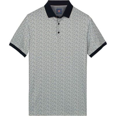 Baileys Polo Allover 3D Abstract Pattern Soft Grey / male