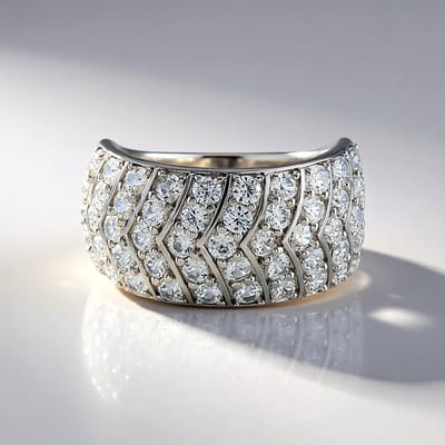 Cavill - Zilveren ring 925 sterling met 2,25 ct Zirkonen uit Cambodja - Moderne ring met rondgeslepen stenen - Stijlvolle zilveren sieraden dames