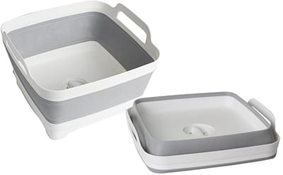 Brunner Tanq Opvouwbare Wasbak - 9 Liter - Inklapbaar - Met Handvatten en Bodemafvoer - Lichtgewicht - 30.5x30x20 cm - Camping en Outdoor