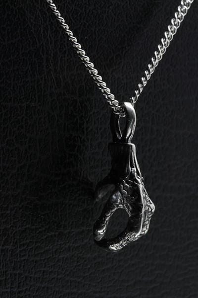 Zilveren Havik klauw ketting hanger