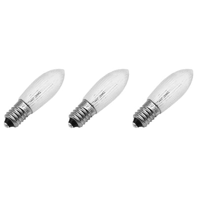 Reserve Kerstlampjes E10 - 3 stuks - Gloeilamp - 48V/3W - Warm Wit Licht - 2200K - 13 Lumen - Dimbaar - Helder