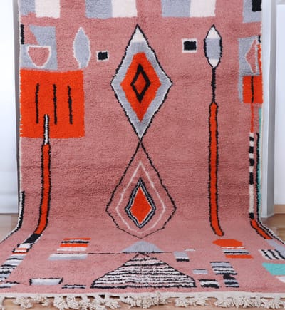 Vloerkleed - Marokkaans Vloerkleed - 325 x 195 cm - Handgemaakt, Kleurrijk & Uniek - Gemaakt van 100% wol - Hoogpolig Tapijt