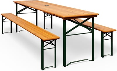 MMP® Biertafel - Biertafels - Biertafelset - 170x46x75cm - Bruin
