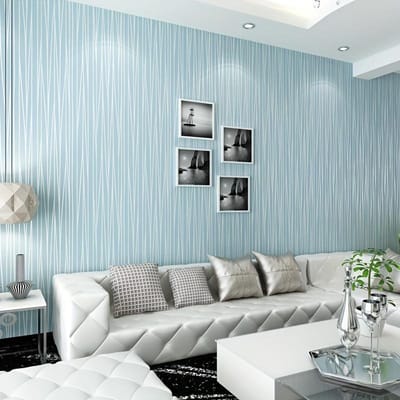 1 rol niet-zelfklevend 3D-strepenbehang Gemaakt van vlies Milieuvriendelijk materiaal Vochtbestendig en lichtgewicht 53*950cm/20.87*374in