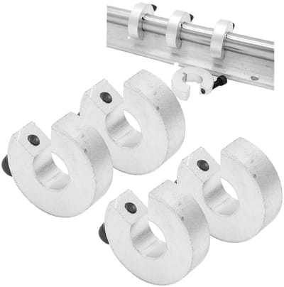 Set van 4 Aluminium Boom Klemmen voor Linear Rail, 12mm ID, 30mm OD, 10mm Dikte met M4 Schroeven voor Bevestiging en Stabiliteit