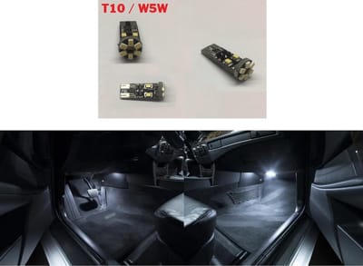 2 stuks OEM LINE T10 W5W LED lampen set CANBUS 3020 SMD Chip Zeer hoge kwaliteit LED verlichting interieur stadslichten 6000K Super helder wit licht steeklamp autolampen koplampen kofferbak lamp 220-320 lummen ± 50.000 uren (Long Life)