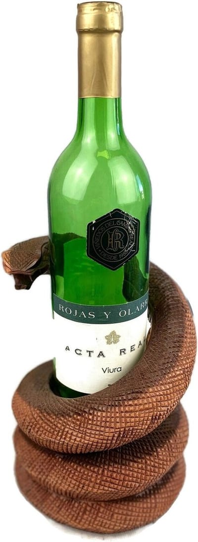 Handgemaakte houten fles houder / Houten figuur / Indonesisch beeld