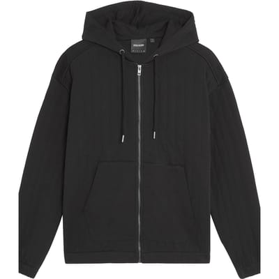 Lyle & Scott Quilted Zip Through Hoodie Jet Black Size: XS | Hoodies & Sweatshirts Outlet | Heren | Zwart