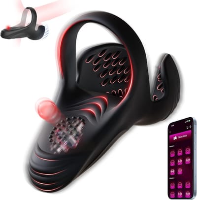 Daity Vibrerende Cockring – Penisring met 10 Vibratiestanden & APP – Testikel Stimulator & Perineum Massage – Siliconen – Voor Sterkere en Langere Erectie – Seksspeeltje voor Mannen & Koppels