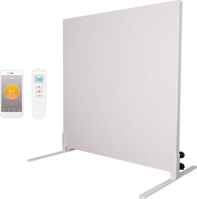 Quality Heating - QH-FR Serie - Wifi - Infraroodpaneel verplaatsbaar - Infrarood heater - Met afstandsbediening - 350Watt - 60 x 60 cm