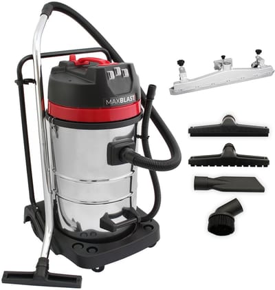 Maxblast industriële stofzuiger - grijs - 80l - 3000w drievoudige